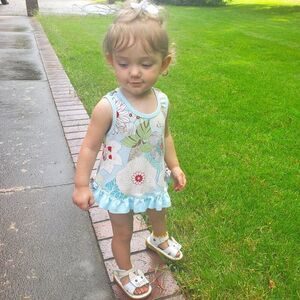 Baby Nay Swing Top and Ruffle Bloomers Blue Floral